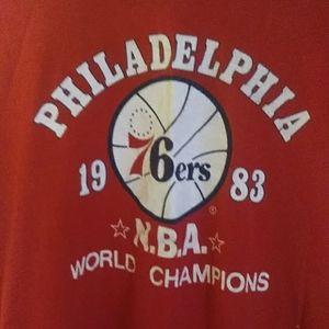 76rs 1983 nba world champions teeshirt